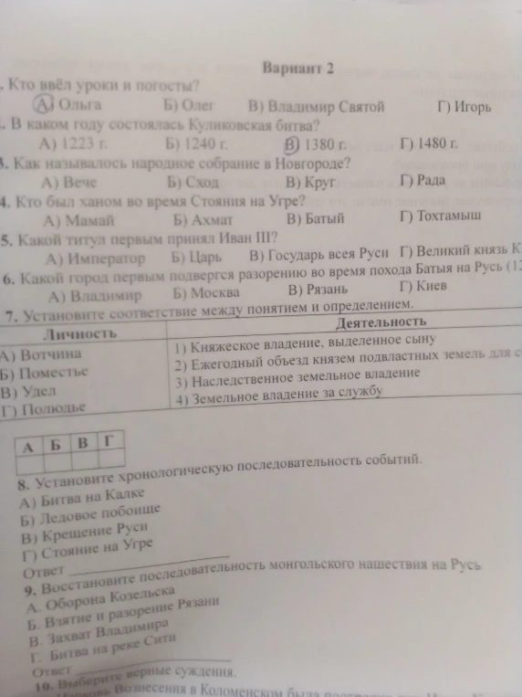 1. Кто ввёл уроки и погосты?