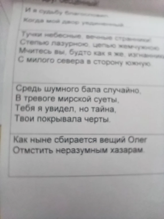 Тучки небесные, вечные странники!...