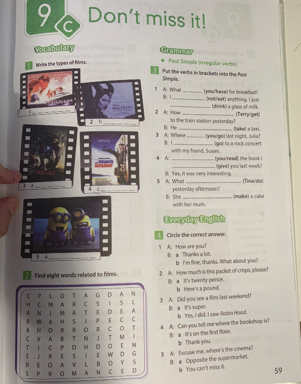 Put the verbs in brackets into the Past Simple.