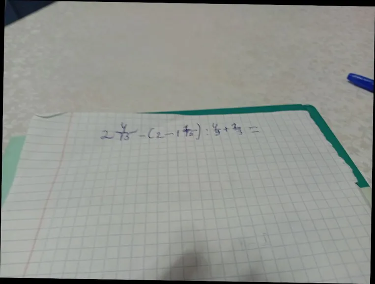 2 4/15 - (2 - 1 1/5) : 4/5 + 2/3 =