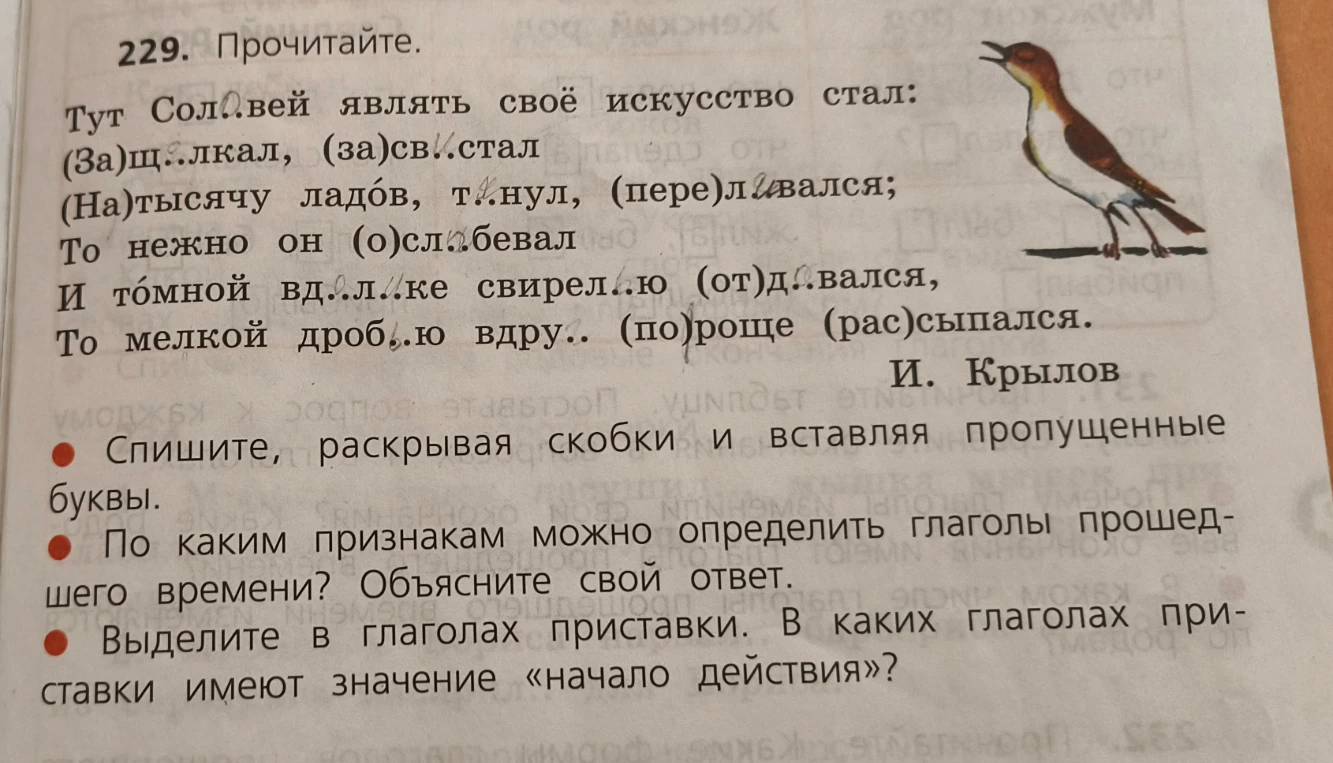 Спишите, раскрывая скобки и вставляя пропущенные буквы.