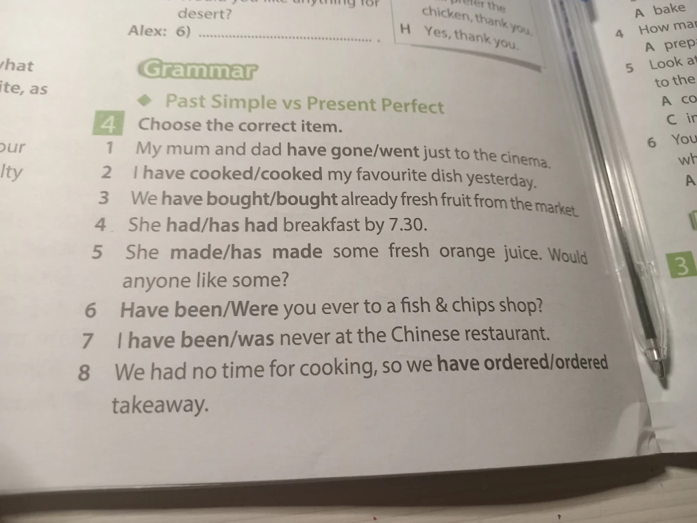 Choose the correct item.