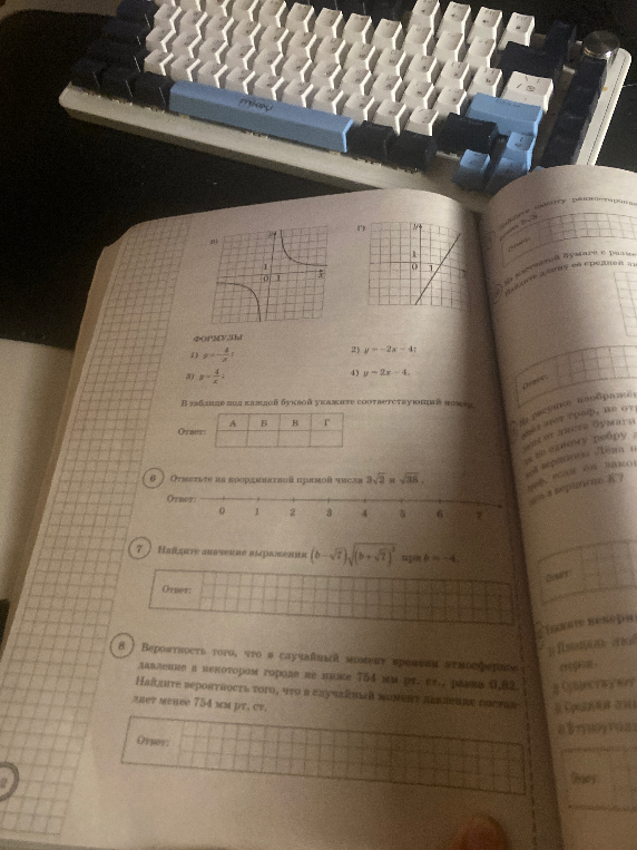 В таблице под каждой буквой укажите соответствующий номер