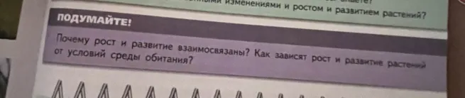 Почему рост и развитие взаимосвязаны? Как зависят рост и развитие растений от условий среды обитания?