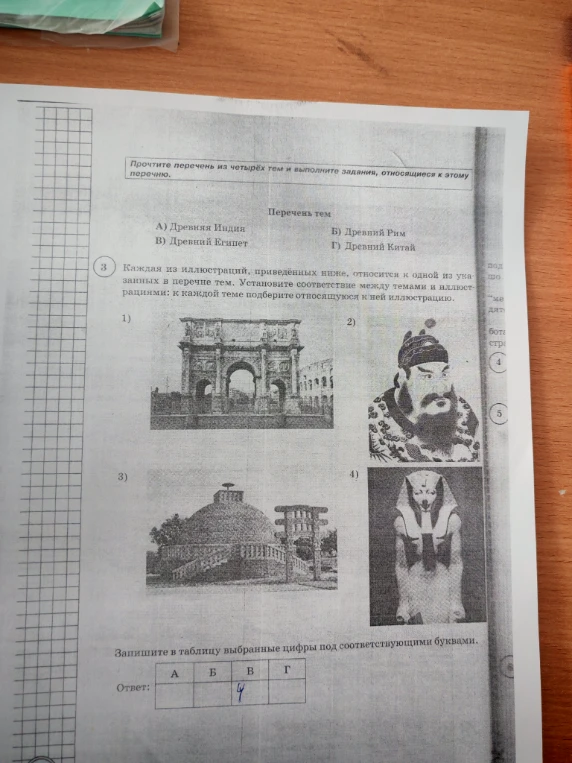 Прочтите перечень из четырёх тем и выполните задания, относящиеся к этому перечню.