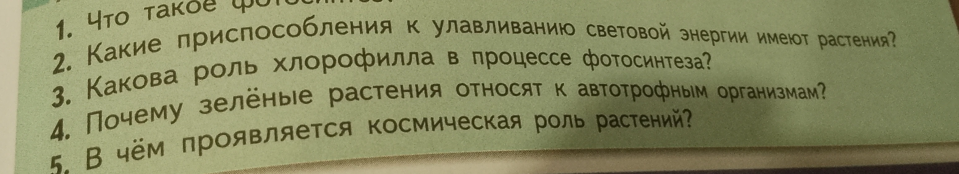 В чём проявляется космическая роль растений?