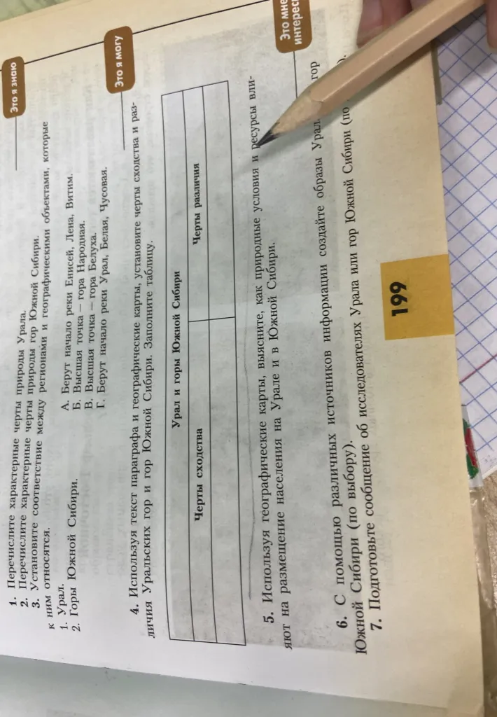 1. Перечислите характерные черты природы Урала.