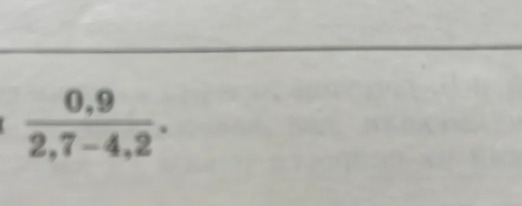 0,9 / (2,7 - 4,2)