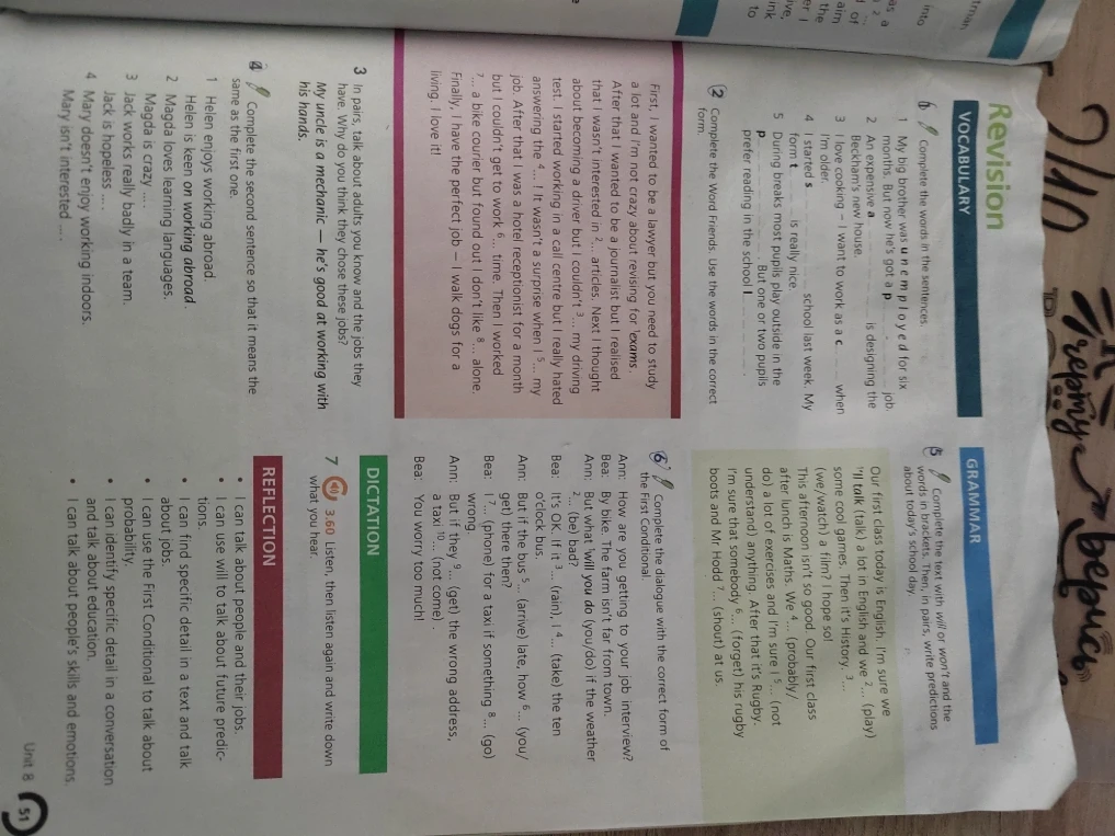 Complete the words in the sentences.