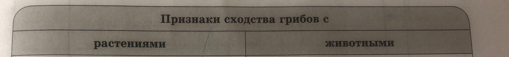 Признаки сходства грибов с растениями и животными