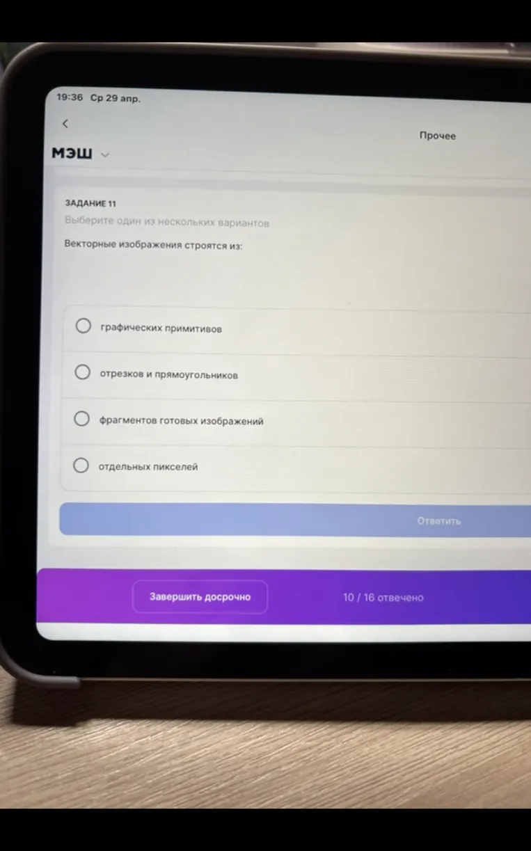 Векторные изображения строятся из:
