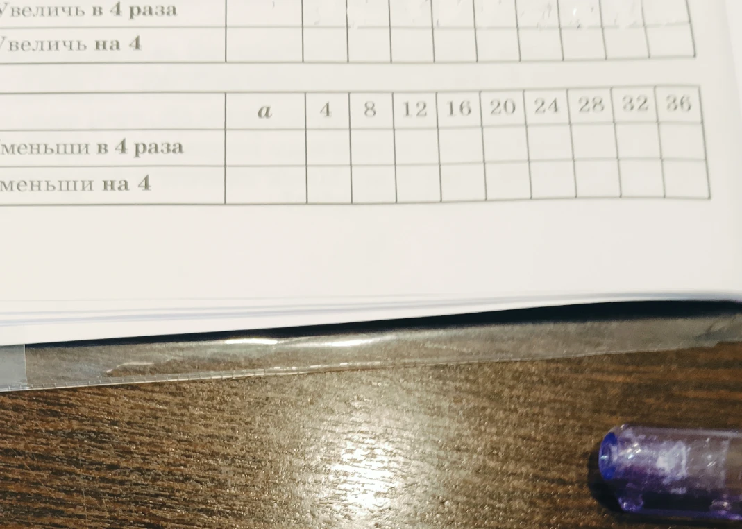 Уменьши в 4 раза и на 4