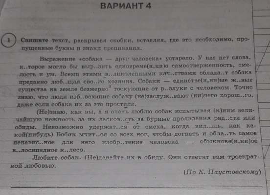 Спишите текст, раскрывая скобки, вставляя, где это необходимо, пропущенные буквы и знаки препинания.