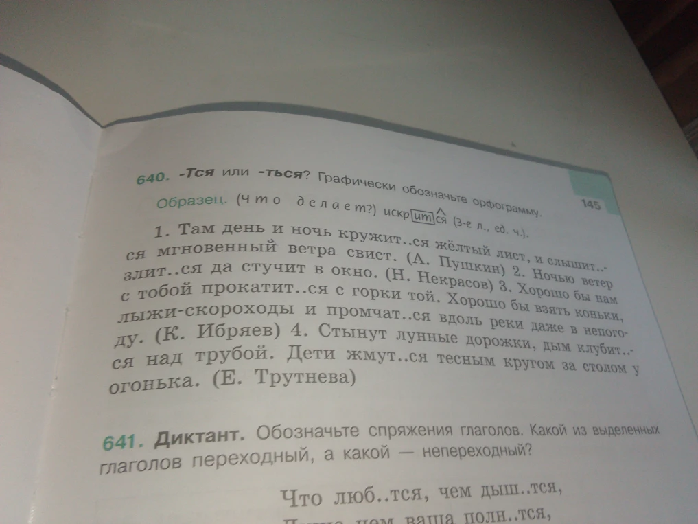 640. -Тся или -ться? Графически обозначьте орфограмму.