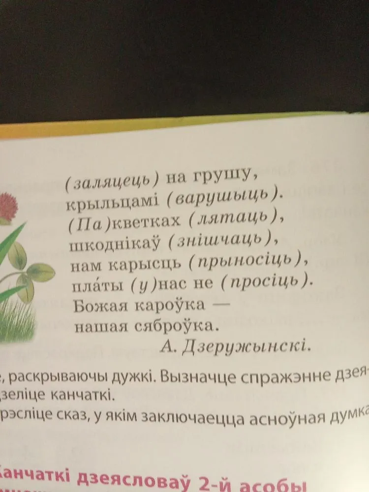 Раскрыйце дужкі, вызначце спражэнне дзеясловаў, выдзеліце канчаткі. Знайдзіце сказ, у якім заключаецца асноўная думка.