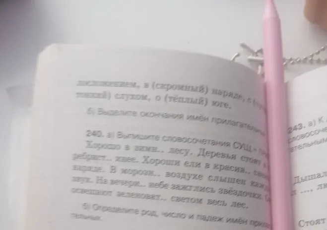 240. а) Выпишите словосочетания СУЩ + ПРИЛ.