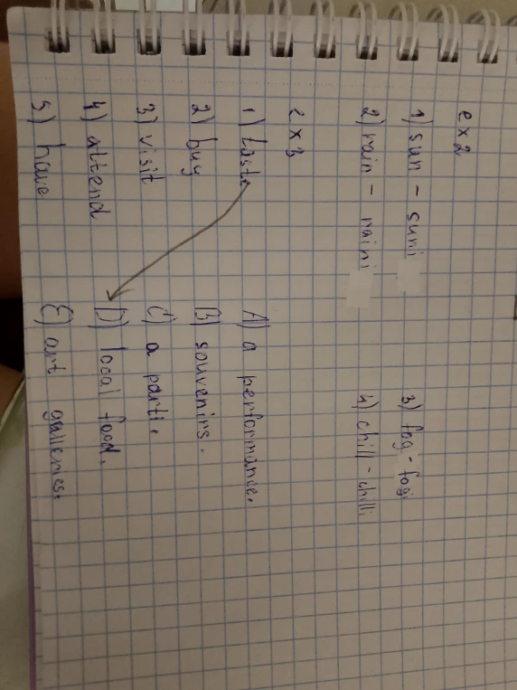 Match the verbs to the nouns in exercise 3.