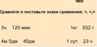 Сравните и поставьте знаки сравнения: >, <, =