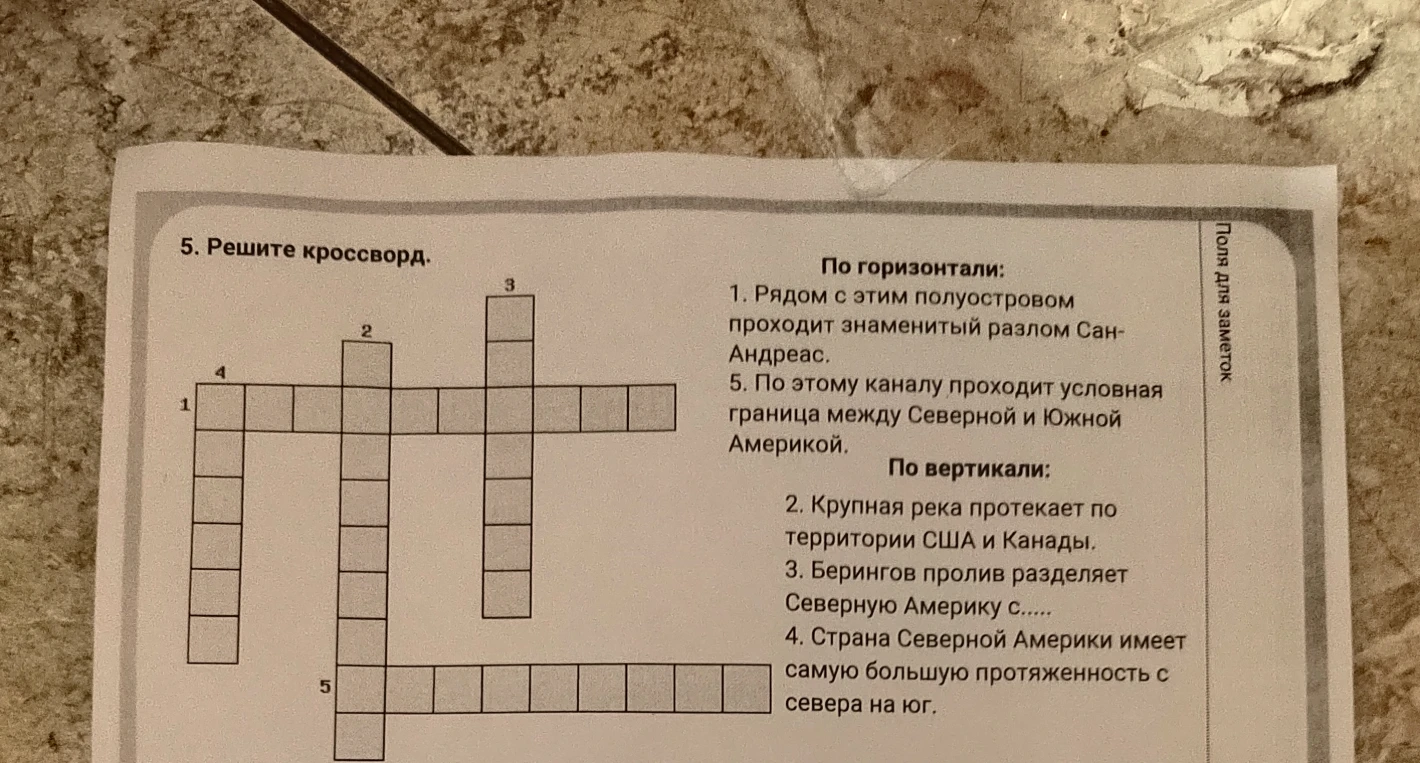 5. Решите кроссворд.