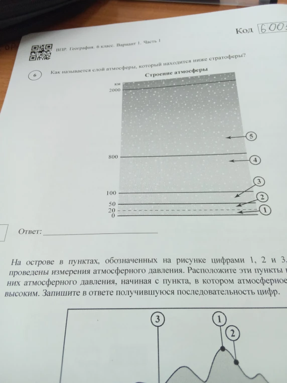 Как называется слой атмосферы, который находится ниже стратосферы?
