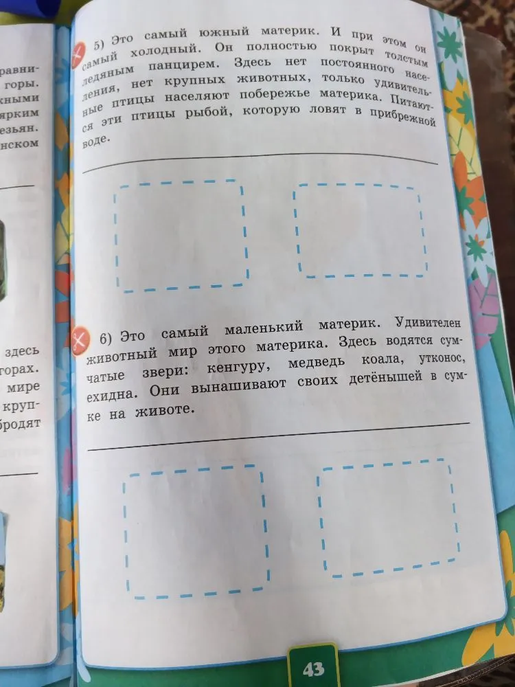 5) Это самый южный материк. И при этом он самый холодный. Он полностью покрыт толстым ледяным панцирем.