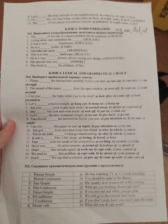 БЛОК 3. WORD FORMATION