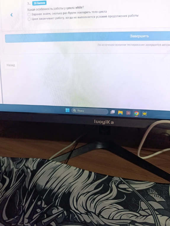 Какая особенность работы у цикла while?