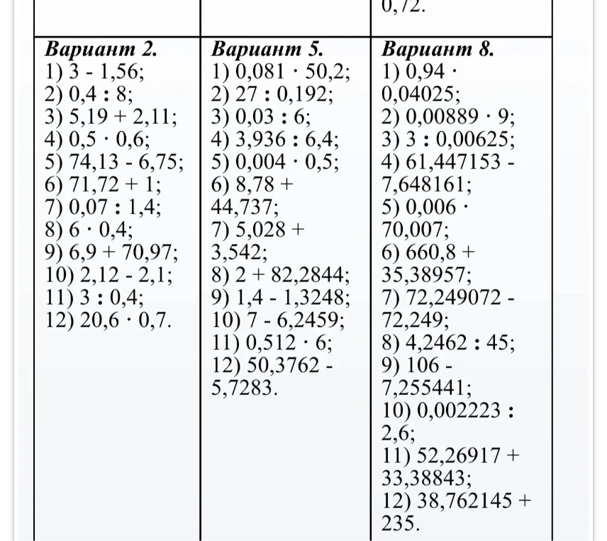 Вариант 2
1) 3 - 1,56;