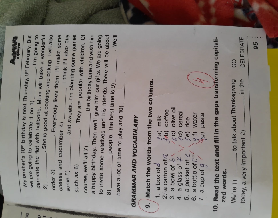 Match the words from the two columns.