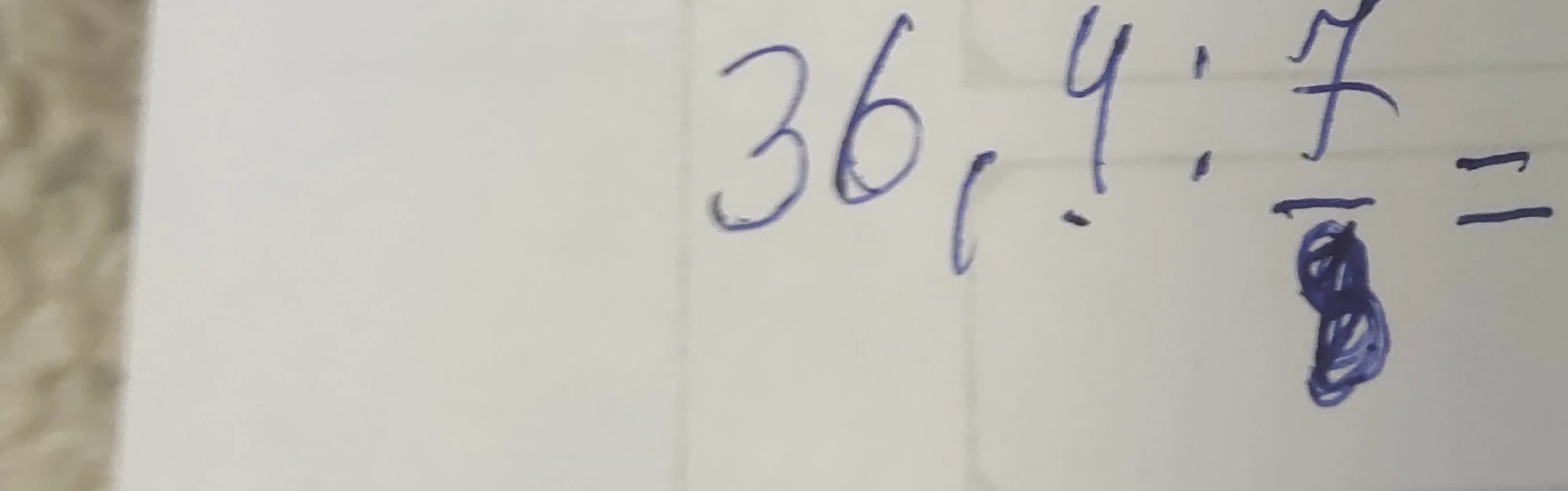 36,4 : 7/8 =