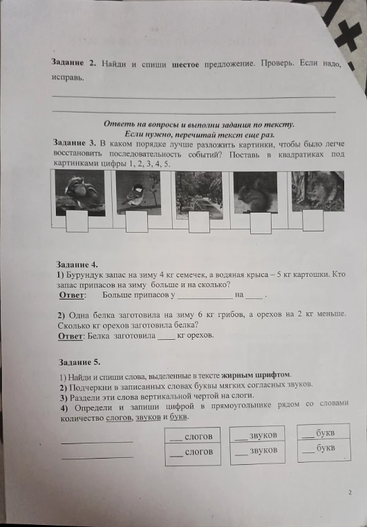 Задание 2. Найди и спиши шестое предложение. Проверь. Если надо, исправь.