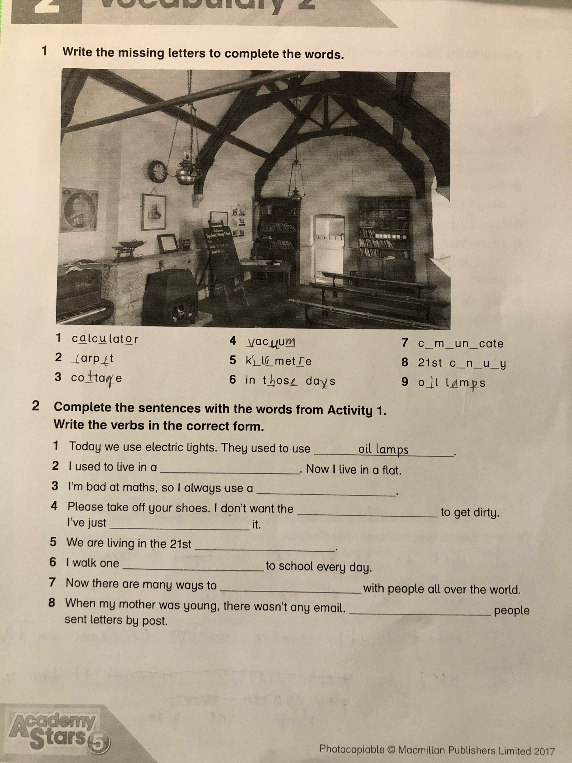Complete the sentences with the words from Activity 1. Write the verbs in the correct form.