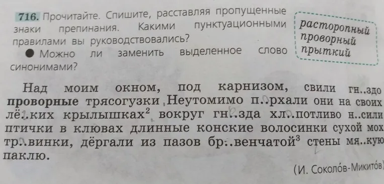 Прочитайте. Спишите, расставляя пропущенные знаки препинания. Какими пунктуационными правилами вы руководствовались? Можно ли заменить выделенное слово синонимами?