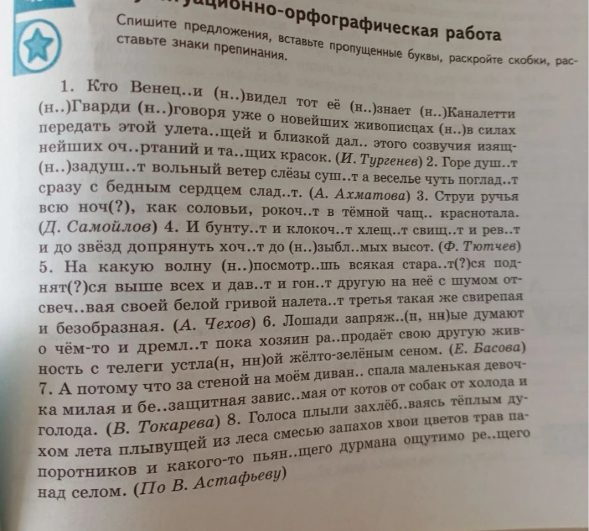Спишите предложения, вставьте пропущенные буквы, раскройте скобки, расставьте знаки препинания.