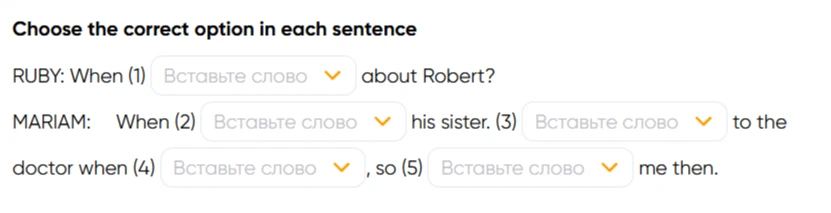 Choose the correct option in each sentence
