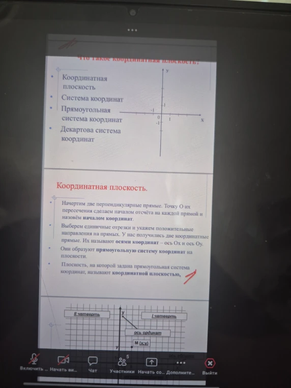 Что такое координатная плоскость?