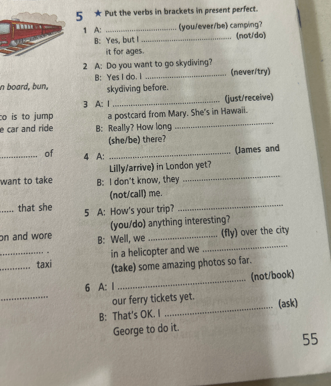 Put the verbs in brackets in present perfect.