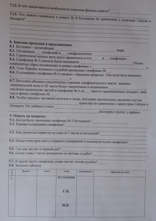 7.12. В чём заключаются особенности строения финала сонаты?