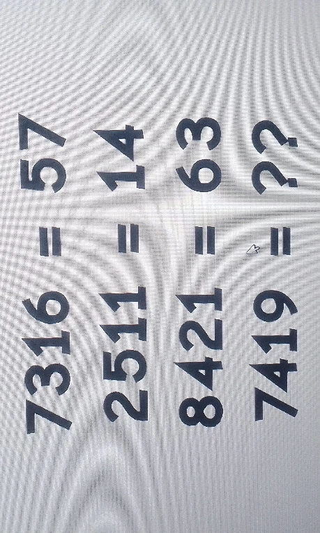 7316 = 57