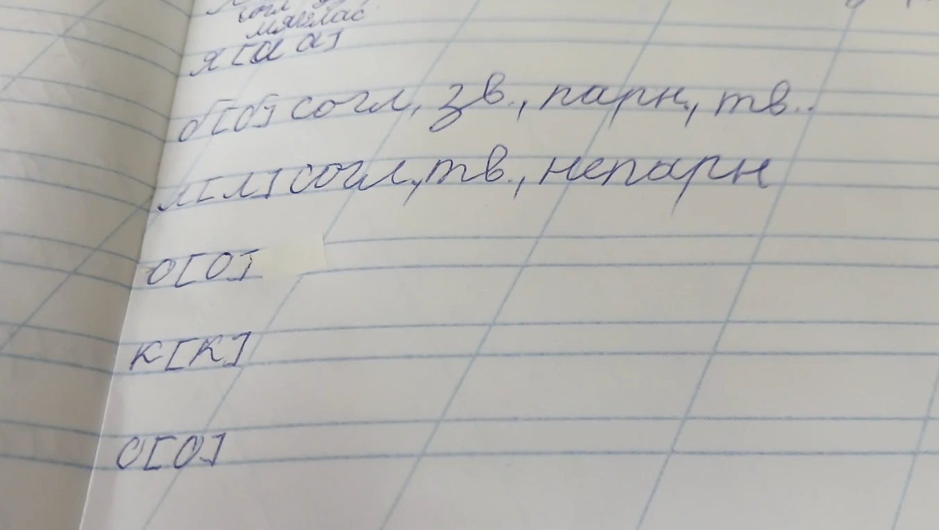О [о], К [к], С [с] — выполни фонетический разбор.