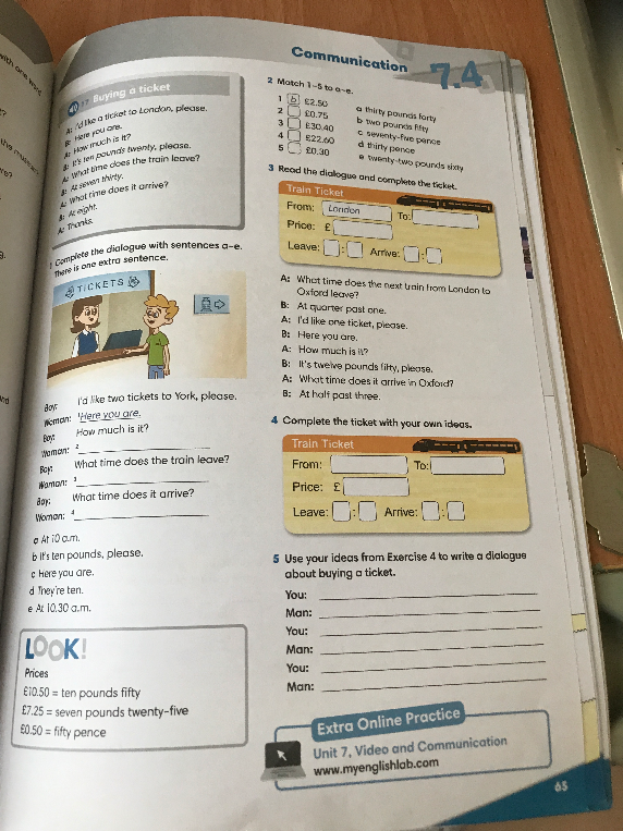 Complete the dialogue with sentences a–e. There is one extra sentence.