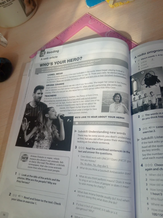 Read the underlined sentences in the text and answer the questions.