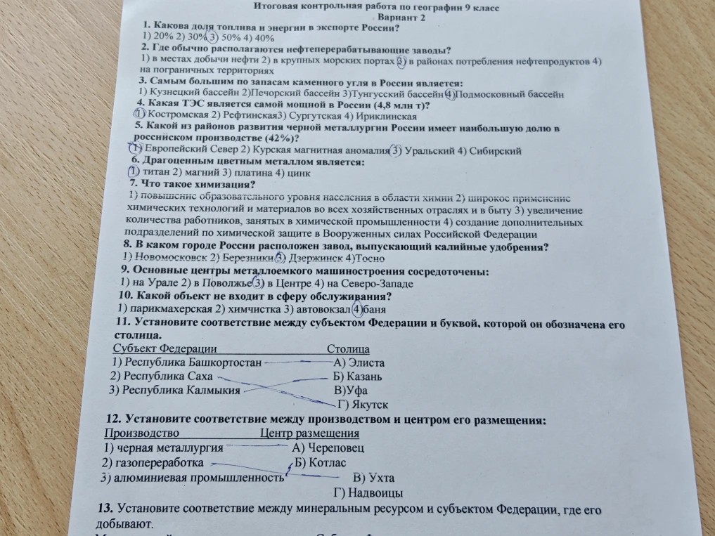 1. Какова доля топлива и энергии в экспорте России?