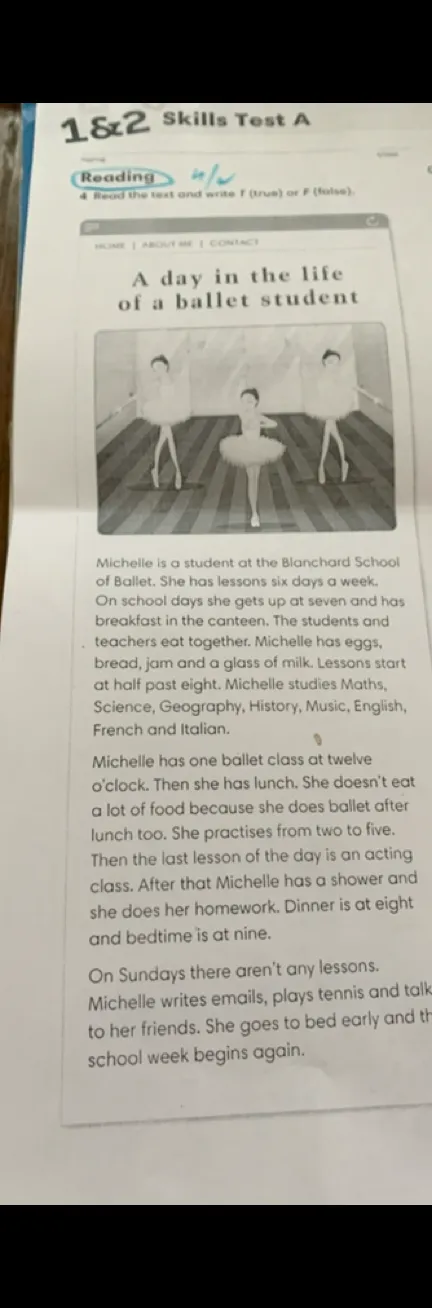 Read the text and write T (true) or F (false).
