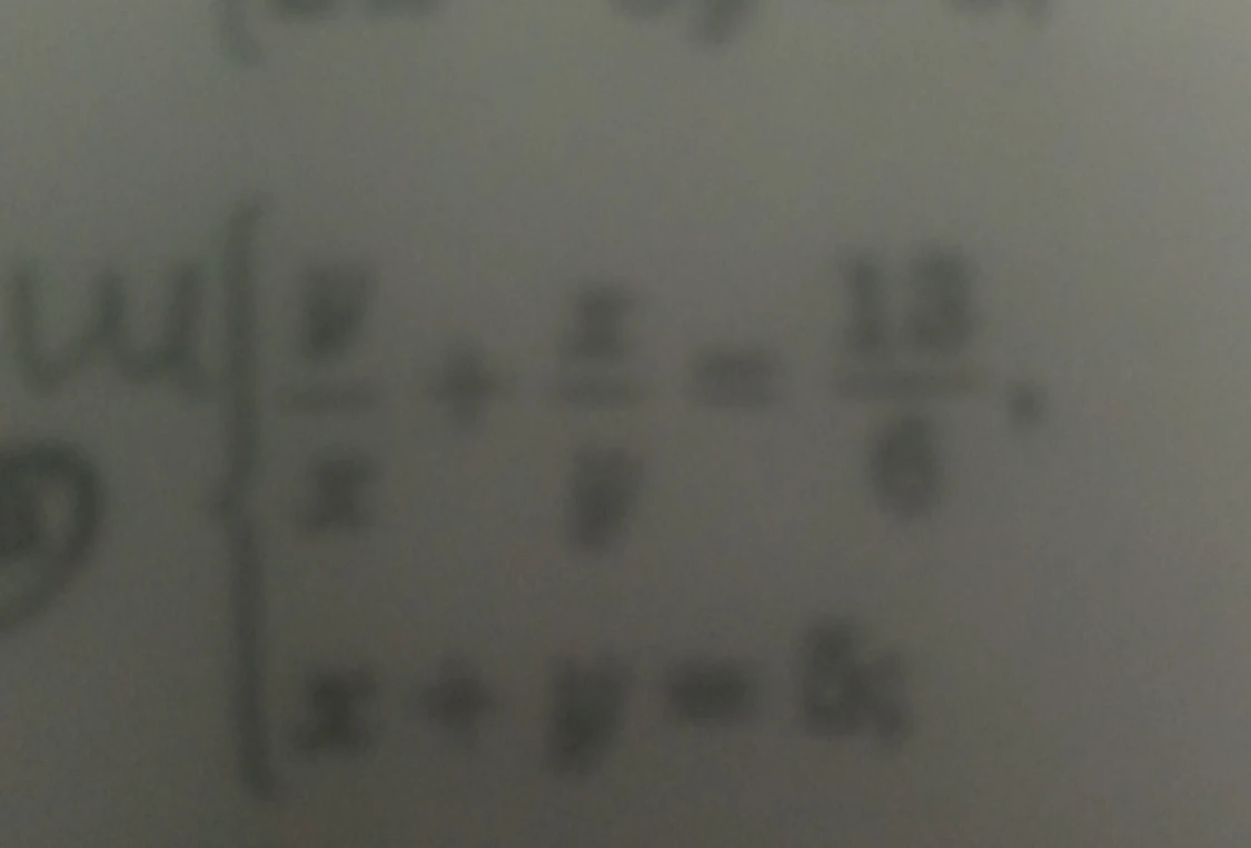 Решите систему уравнений: {y/x + x/y = 13/6, x + y = 5}