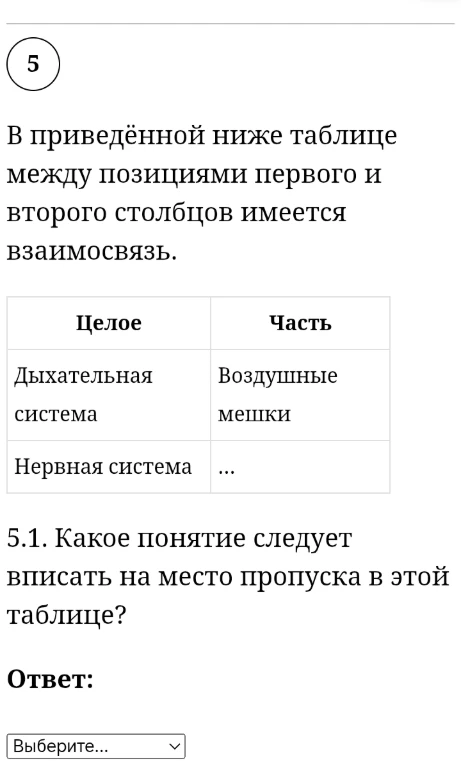 В приведённой ниже таблице между позициями первого и второго столбцов имеется взаимосвязь.