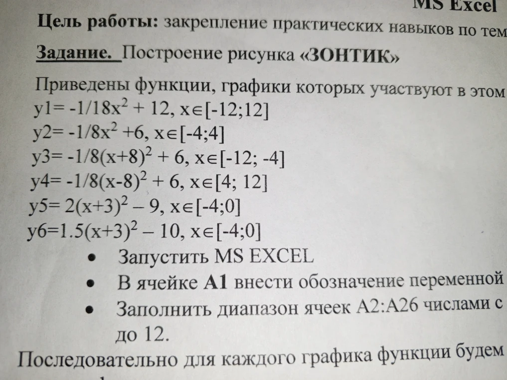 Цель работы: закрепление практических навыков по теме. Задание. Построение рисунка «ЗОНТИК»