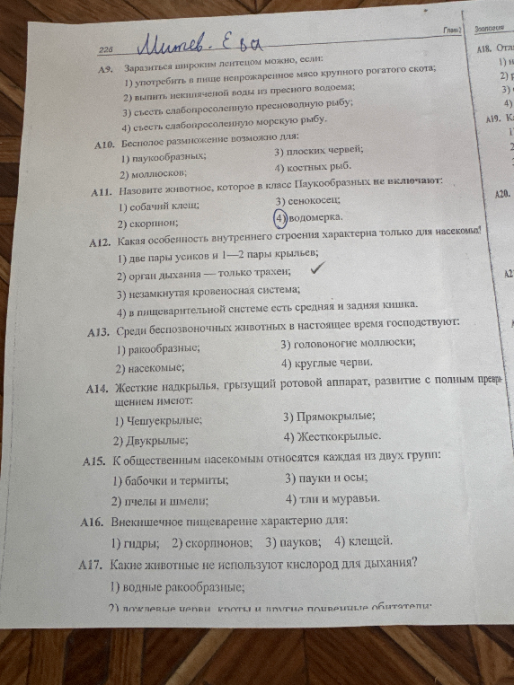 А9. Заразиться широким лентецом можно, если: