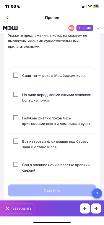 Укажите предложения, в которых сказуемые выражены именами существительными, прилагательными.