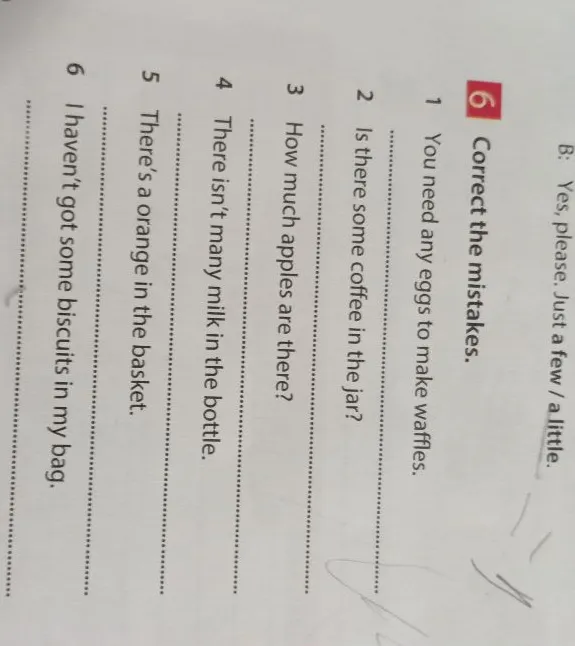 6. Correct the mistakes.